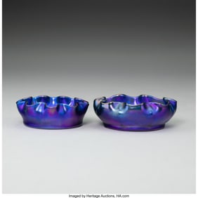 79197: Tiffany Studios Two Finger Bowls, circa 1910 Fav