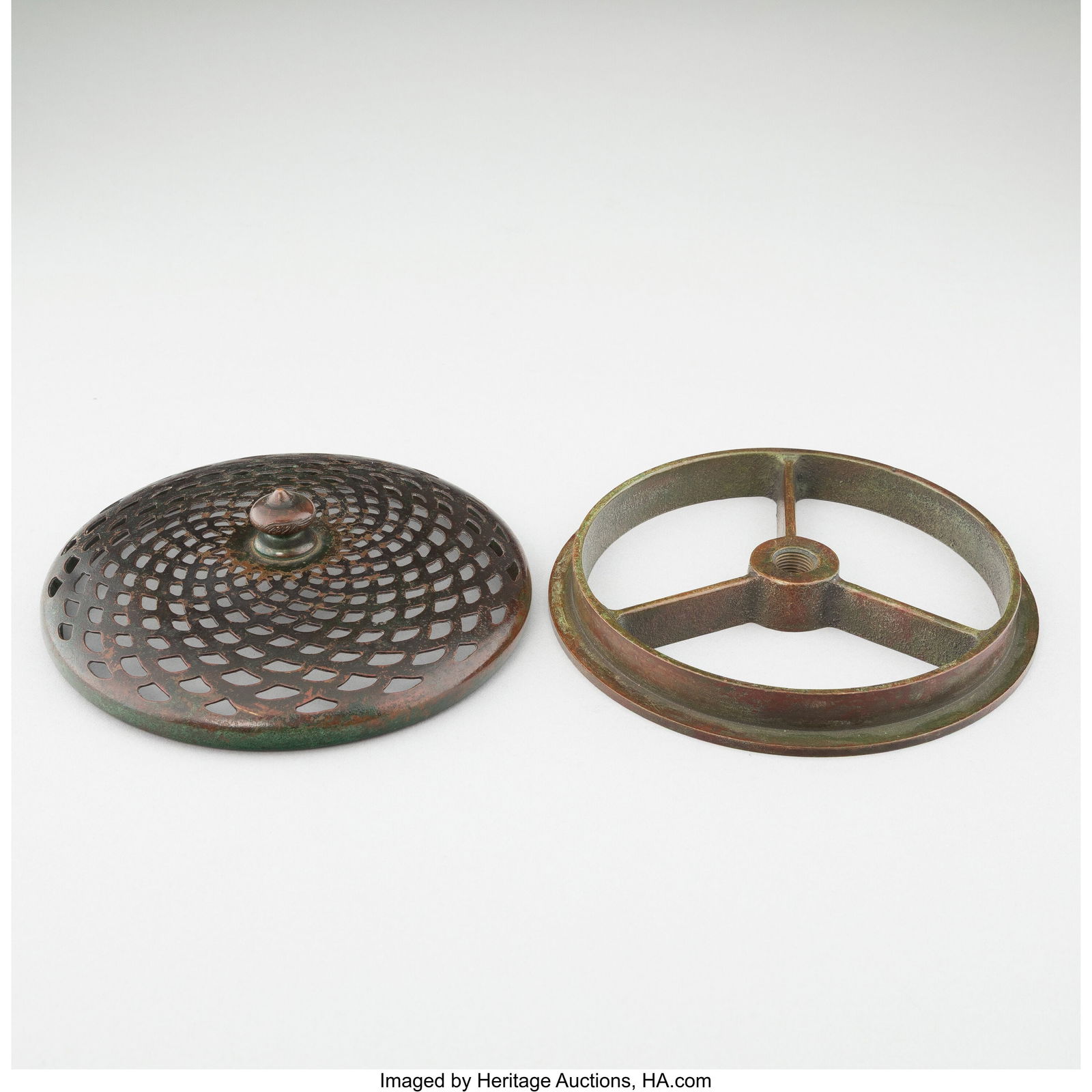 Tiffany Studios  Two Lamp Elements, circa 1900 B (1 of 2)