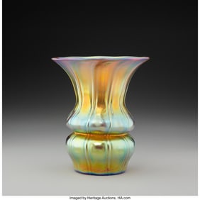 79208: Steuben Glass Works Vase, circa 1920 Gold Aurene