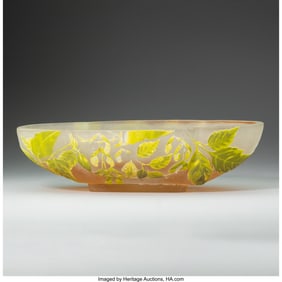 79221: Gallé Quatrefoil Bowl, circa 1900 Cameo glass