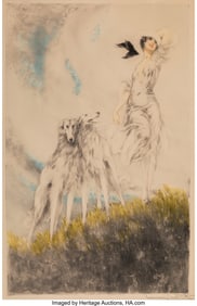 79237: Louis Icart Foie de vivre, 1929 Etching in color