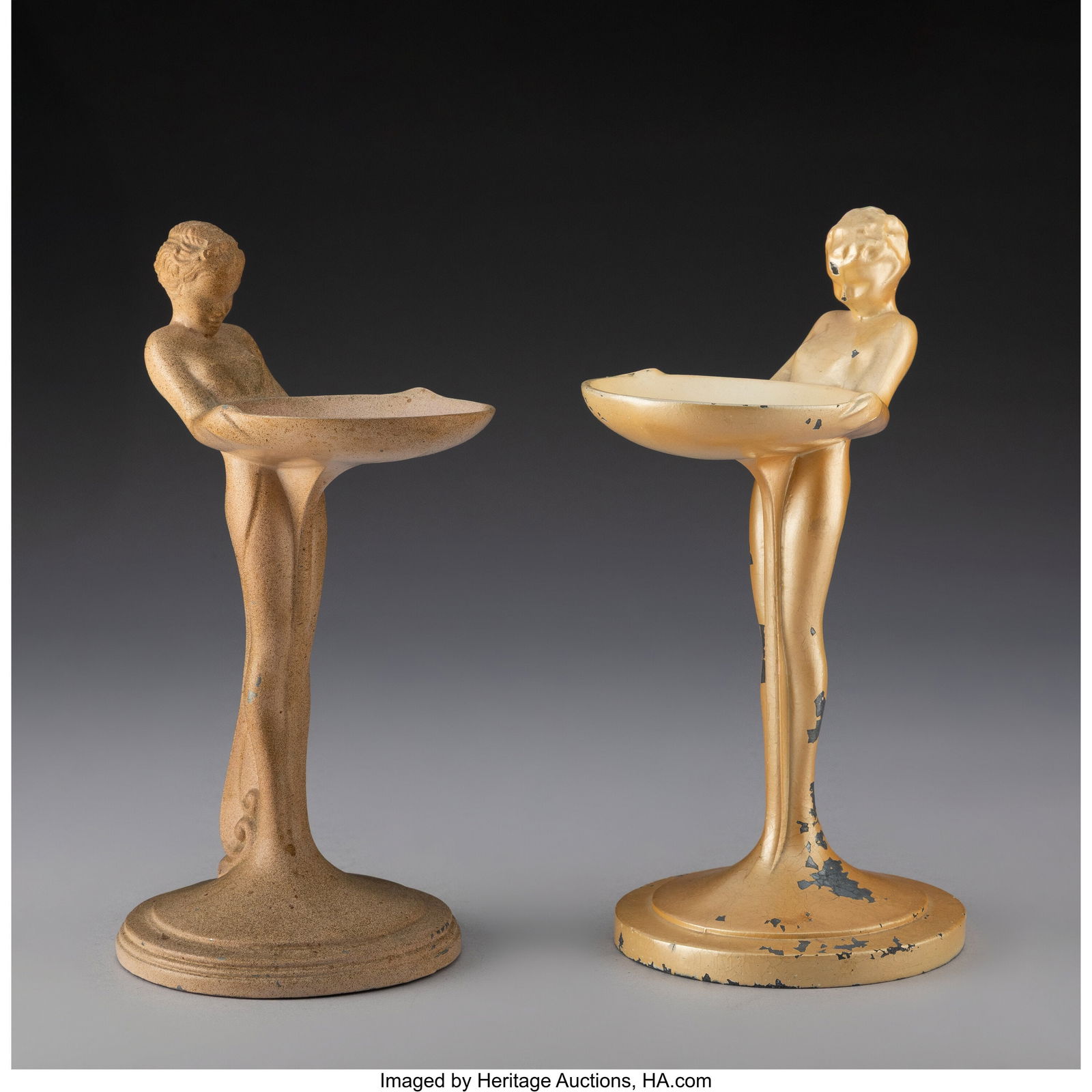 Frankart, Inc. Two Ashtrays, Model T1U, circa 19: Frankart, Inc. Two Ashtrays, Model T1U, circa 1930 Enameled metal 9-1/4 x 4-1/4 inches (23.5 x 10.8 cm) (each) Property from the Collection of Barry Van Hook, Phoenix, Arizona HID03101062020 © 2025 H