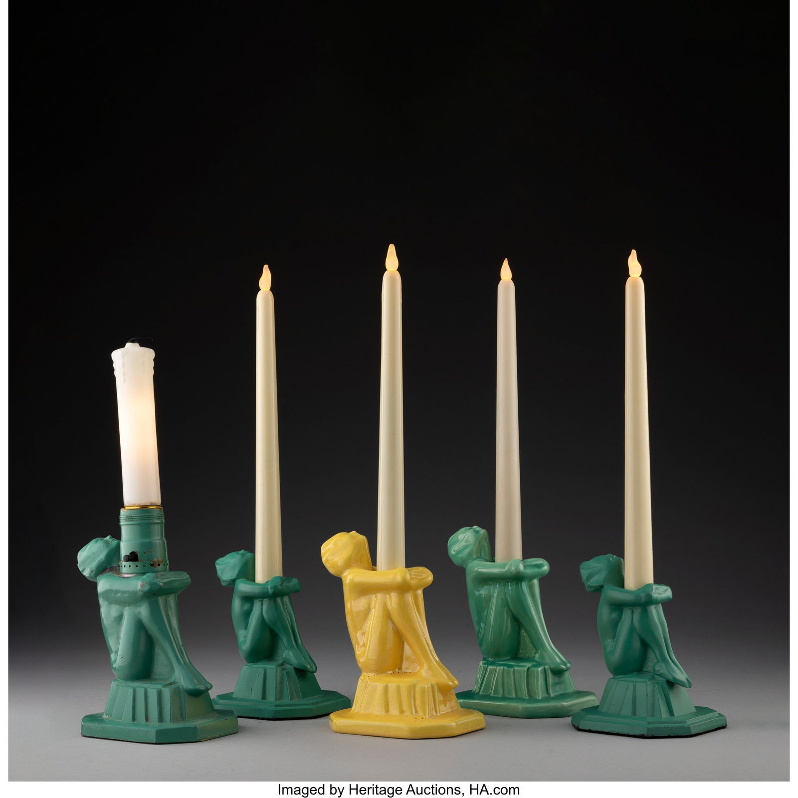 Frankart, Inc. Five Lamps, Model L209, 1928 Enam (1 of 5)