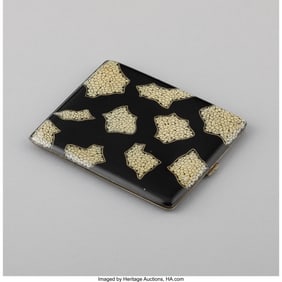 79250: Art Deco Cigarette Case, circa 1925 Lacquer with
