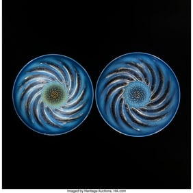 79262: René Lalique Poissons Plate and Dish, circa 193