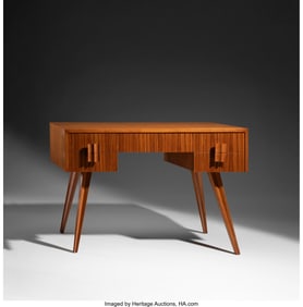 67026&colon; Vladimir Kagan Early Desk USA&comma; circa 1949 Zebraw