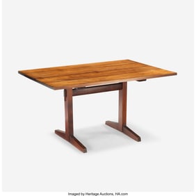 67035: George Nakashima Early Trestle Dining Table USA,