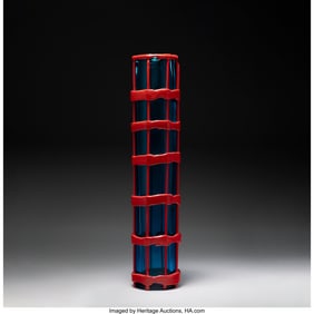 67084: Fulvio Bianconi Cestino Vase Venini Italy, 1998