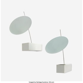 67103: Ingo Maurer Pair of Zero.One Wall Sconces Ingo