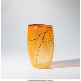 67138: Dale Chihuly Blanket Cylinder USA, 1979 Blown gl