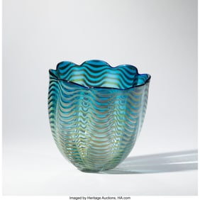 67139: Dale Chihuly Seaform Persian Basket USA, 1997 Bl