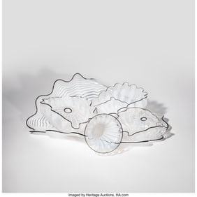 67143: Dale Chihuly Eight-Piece Winter White Persian Gr