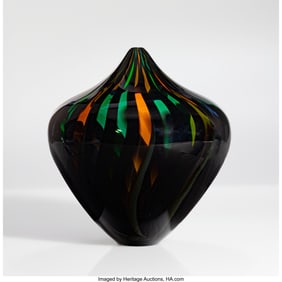 67166: David Patchen Parabola Vase USA, 21st century Gl