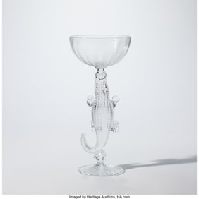 67167: Preston Singletary Alligator Goblet USA, 1990 B