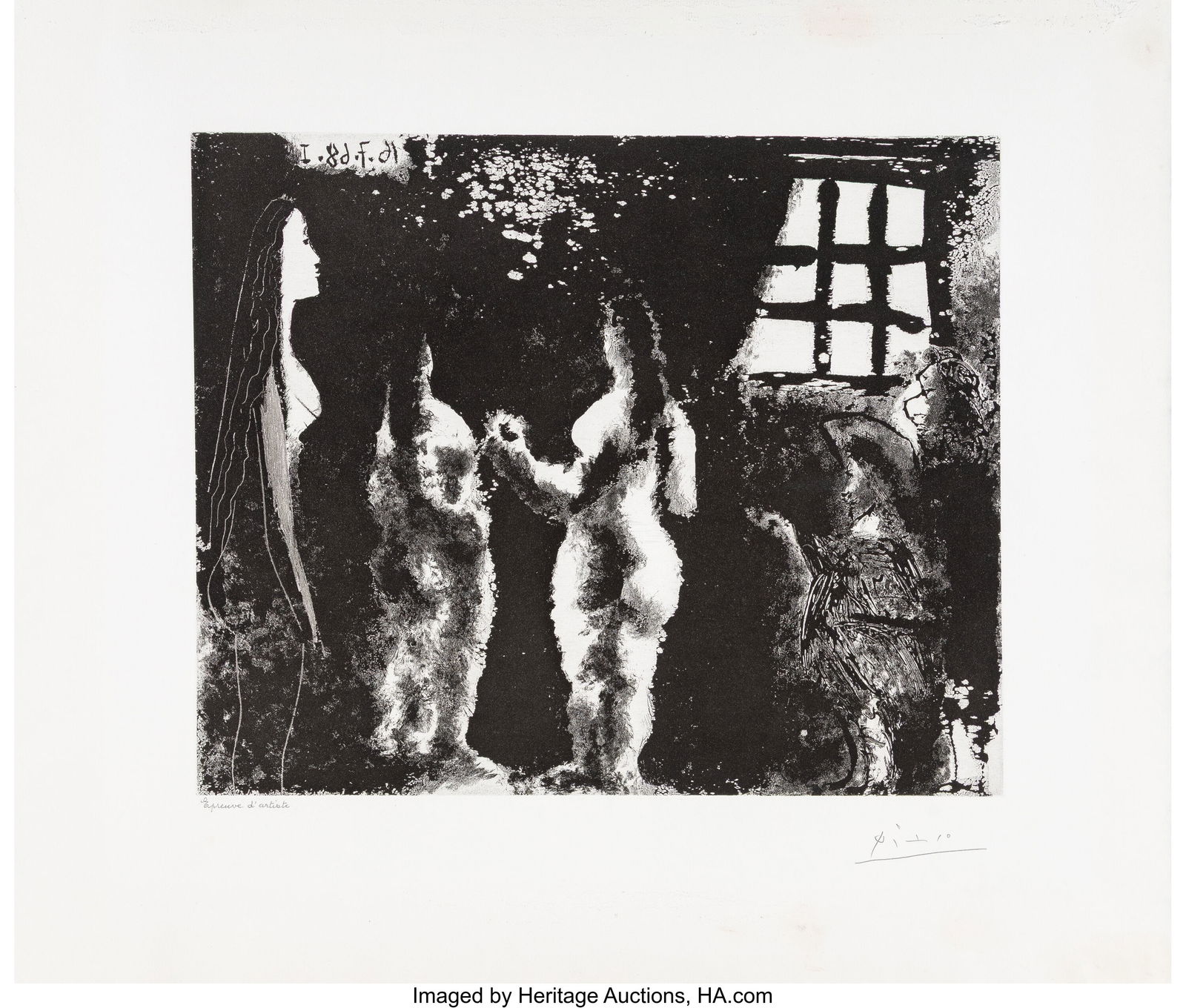 41001: Pablo Picasso (1881-1973) En pensant à Goya: fe