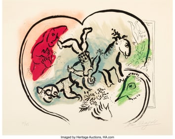 41006: Marc Chagall (1887-1985) Le coeur de cirque, 196