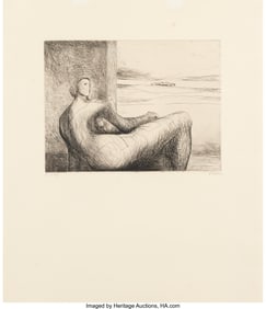 41007: Henry Moore (1898-1986) Reclining Figure Plate 1