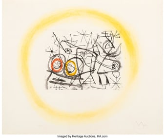 41011: Joan Miró (1893-1983) Préparatifs d'oiseaux II