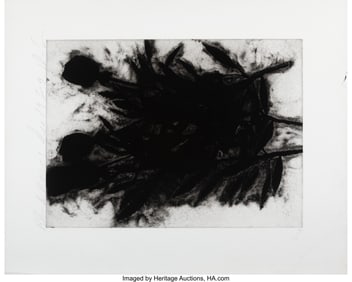 41054: Donald K. Sultan (b. 1951) Black Roses, 1999 Scr