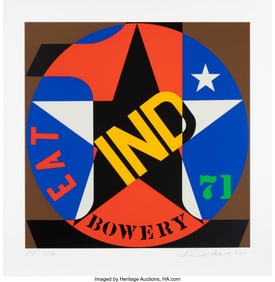 41074: Robert Indiana (1928-2018) Decade: Autoportriats