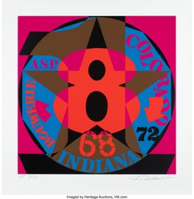 41076: Robert Indiana (1928-2018) Decade: Autoportraits