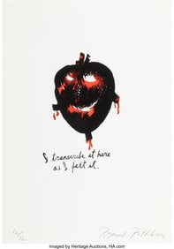 41082: Raymond Pettibon (b. 1957) Untitled (Heart), fro