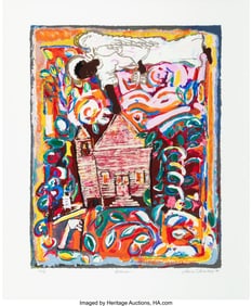 41087: David Driskell (b. 1931) Echoes, 1996 Screenprin