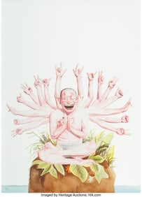 41092: Yue Minjun (b. 1962) Untitled (Smile-ism No. 4)&comma