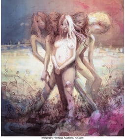 41095: Lisa Yuskavage (b. 1962) Hippies in Tit Heaven,