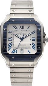 12003: Santos de Cartier watch XL Ref.. WSSA0047 Box An