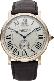 12022: Cartier 18k White Gold Rotonde Wristwatch Ref. W
