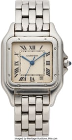 12031: Cartier Unisex Stainless Steel Panthere Wristwat