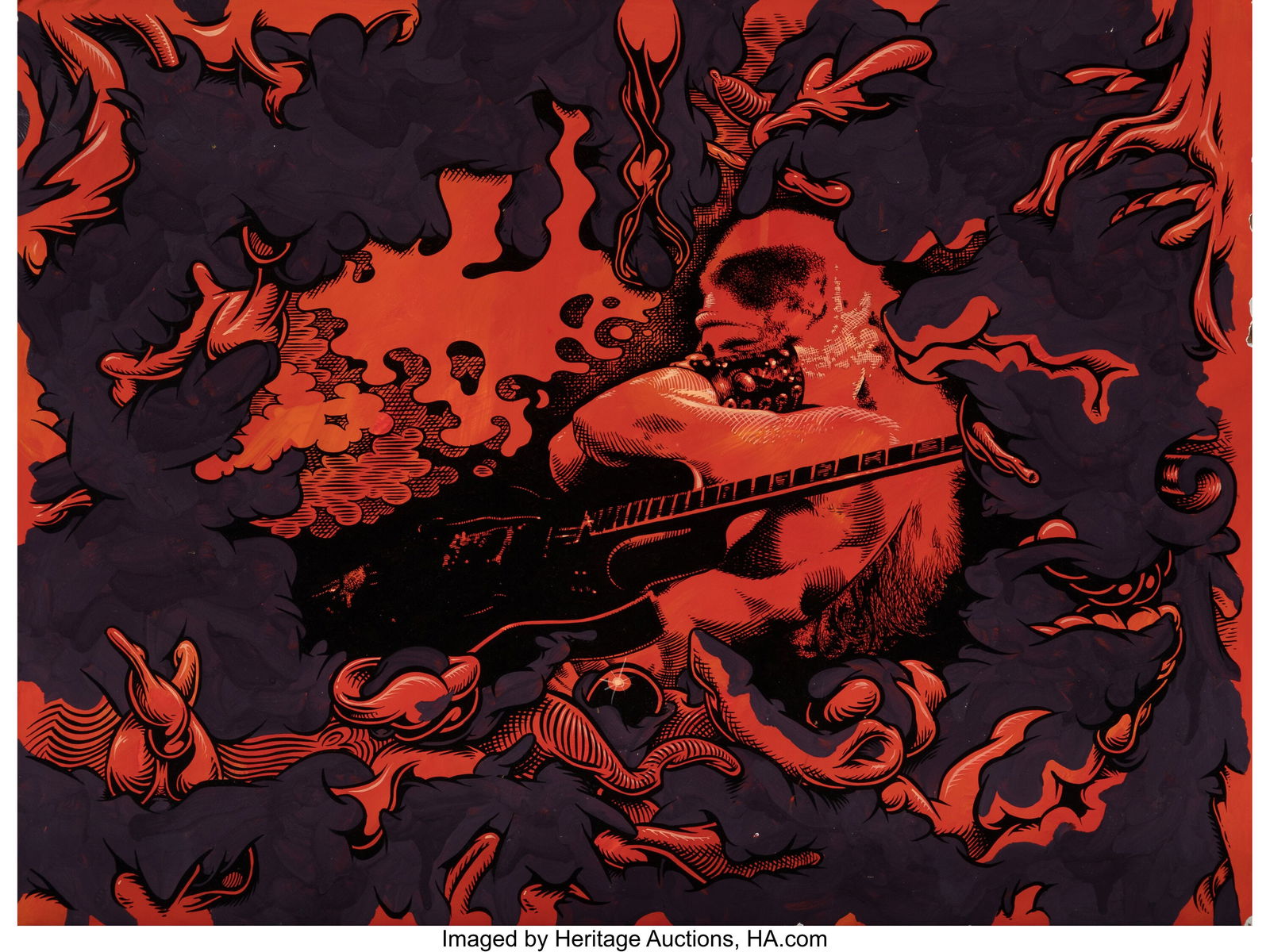 Mark Dean Veca (b. 1963) Gonzo, 2008 Acrylic on: Mark Dean Veca (b. 1963) Gonzo, 2008 Acrylic on wooden panel 18 x 24 inches (45.7 x 61.0 cm) Signed and dated on reverse: MARK DEAN VECA / VECA