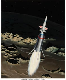 71003&colon; Chesley Bonestell &lpar;American&comma; 1888-1986&rpar;  Arrival