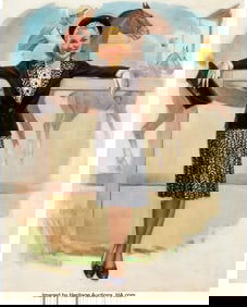 71121&colon; Gil Elvgren &lpar;American&comma; 1914-1980&rpar; Track Girl&sol;A K