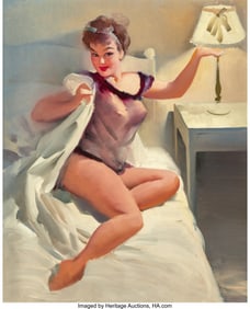 71122&colon; Gil Elvgren &lpar;American&comma; 1914-1980&rpar; Bedtime Oil on