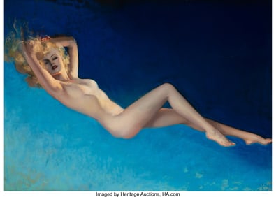 71130&colon; Rolf Armstrong &lpar;American&comma; 1889-1960&rpar; The Blue Nu