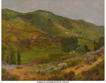 76023: William Wendt (American, 1865-1946) Hills of Gre