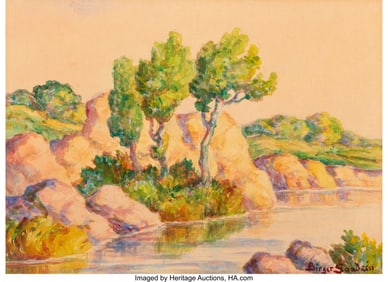 76027: Birger Sandzén (American, 1871-1954) Untitled (