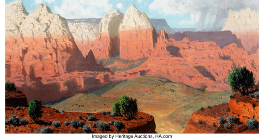 76033: James Swinnerton (American, 1875-1974) Mountains