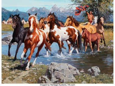 76039: David Mann (American, b. 1948) Native Wealth Oil
