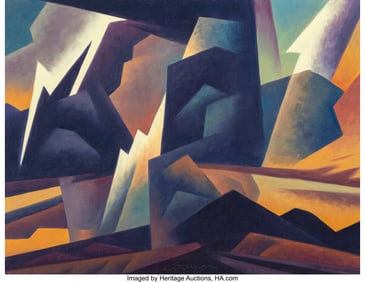 76054: Ed Mell (American, 1942-2024) Clashing Storm, 20