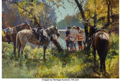 76083: Oleg Stavrowsky (American, 1927-2020) Fishing Ma