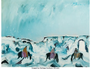 76092: Earl Biss (American, 1947-1998) Winter Feed, 197