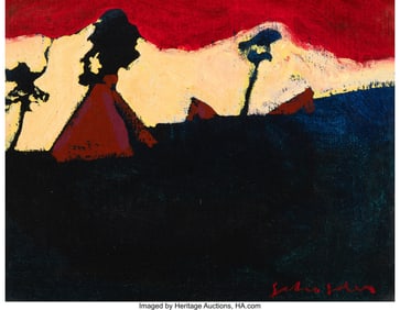 76099: Fritz Scholder (American, 1937-2005) Evening Tee