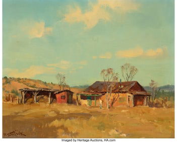 76123&colon; Paul Strisik &lpar;American&comma; 1918-1998&rpar; Farm&comma; Lamy&comma; N