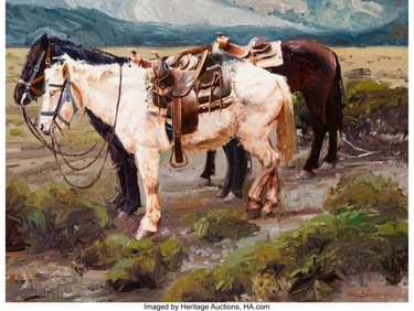 76216&colon; Oleg Stavrowsky &lpar;American&comma; 1927-2020&rpar; White Hors
