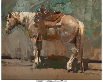 76217&colon; Oleg Stavrowsky &lpar;American&comma; 1927-2020&rpar; Sly Oil on