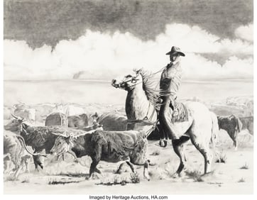 76244&colon; Dave Dixon &lpar;American&comma; 20th Century&rpar; Herding Catt