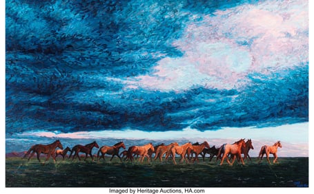 76258&colon; Lindsay Holt &lpar;American&comma; b&period; 1958&rpar; Wild Horses&comma; 19